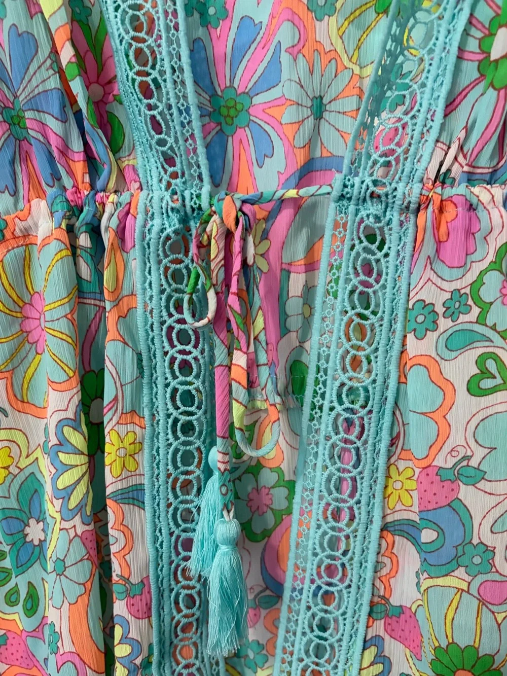 NWT No Boundaries Retro Floral Junior’s Swimsuit Coverup